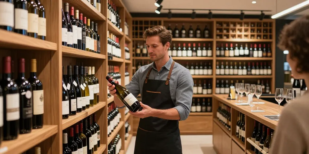 amenagement magasin caviste